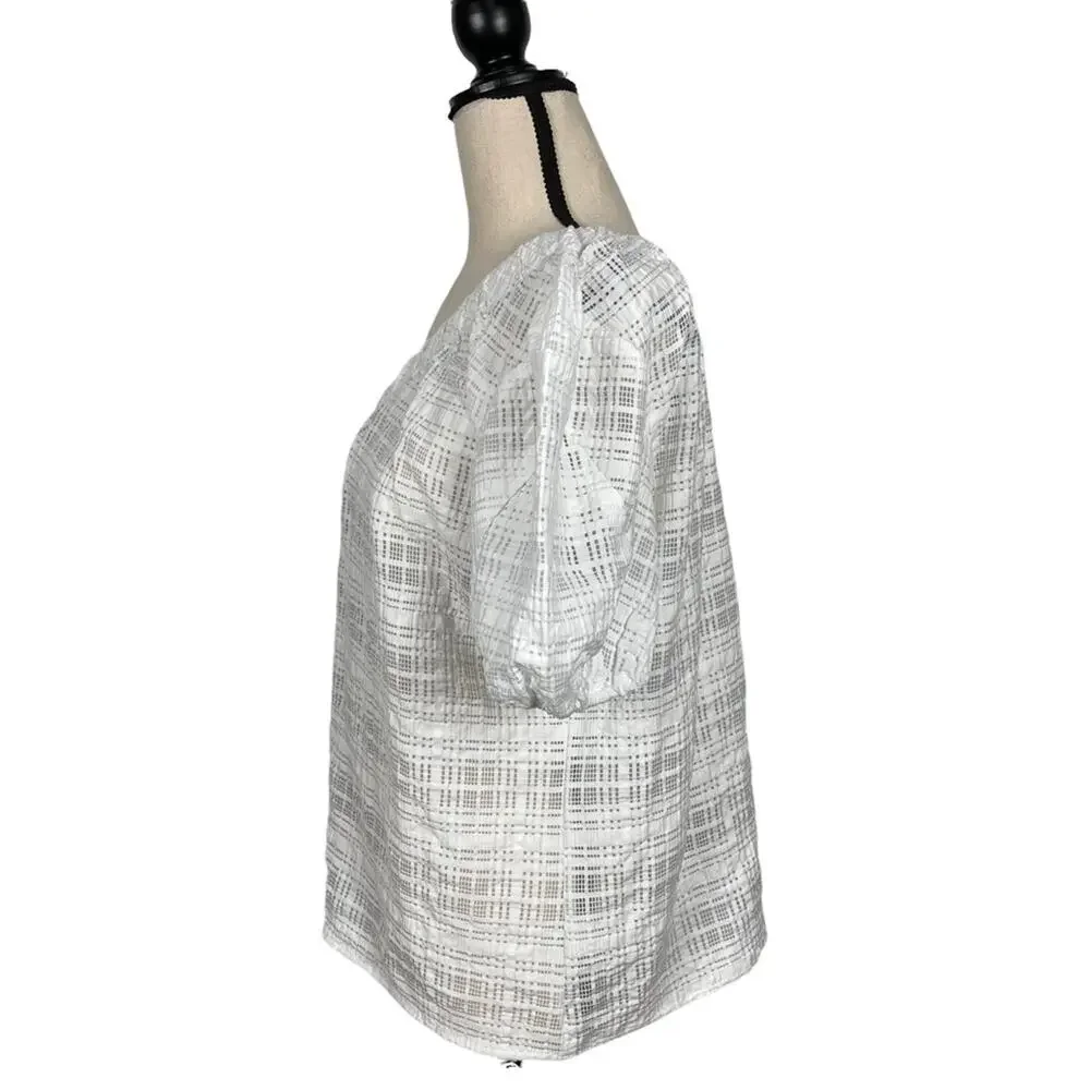 Anthropologie Current Air Bouse One Shoulder White Size Small NEW